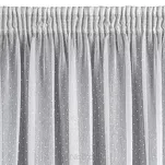 Firana na taśmie 140x270 SIBEL biała ze srebrnym nadrukiem drobnych rombów - 4