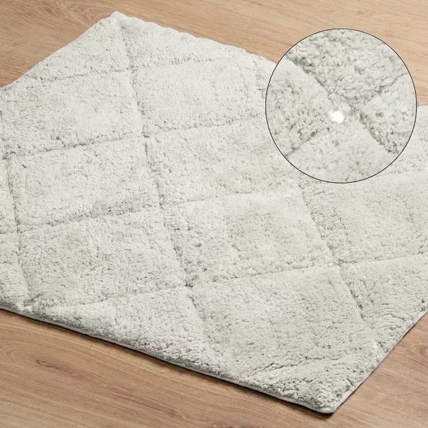 Dywanik bawełniany 60x90 CHIC 2 kremowy zdobiony kryształkami