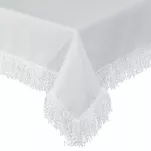 Obrus 140x260 JASPER biały wykończony wyrazistymi frędzlami z kolekcji Premium - 5