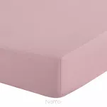 Prześcieradło z bawełny renforce z gumką 220x200 pudrowy róż BASIC - 2