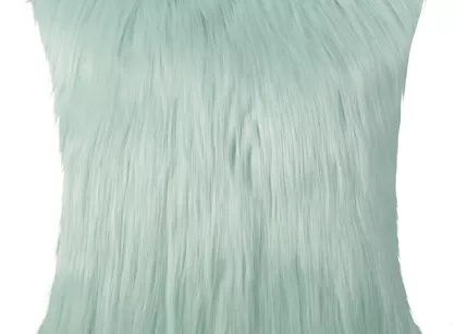 Poszewka z puszystego futerka 818 miętowa 55x55