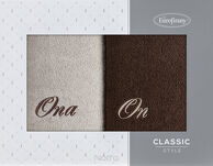 Komplet Ręczników 2x50x90 ON ONA beżowe brązowe - 2