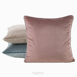 Poszewka welwetowa 60x60 GAJA 2 jednokolorowa szałwiowa obszyta lamówką - 2