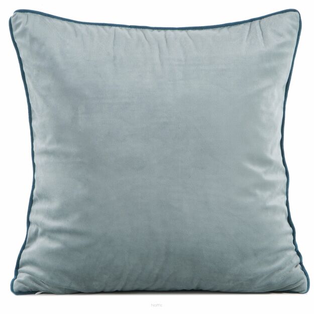 Poszewka welwetowa 60x60 GAJA 2 jednokolorowa szałwiowa obszyta lamówką