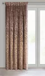 Zasłona na taśmie 135x270 TULIA welwetowa kawowa z szampańskim wzorem wyrazistych liści - 5