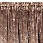 Zasłona na taśmie 135x270 TULIA welwetowa kawowa z szampańskim wzorem wyrazistych liści - 4