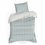 Pościel satynowa 220x200 SPRING 98 granatowa kremowa z nadrukiem etnicznym z kolekcji Classic - 4