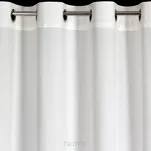 Zasłona na przelotkach 140x250 CARLI welwetowa biała jednokolorowa zdobiona w dolnej części falbanami z paskiem cyrkonii - 4