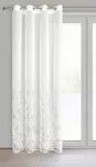 Firana na przelotkach 140x250 MARTA biała z etaminy zdobiona gumowym złotym nadrukiem - 6
