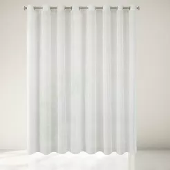 Firana gotowa na przelotkach 350x250 REBECCA kremowa o strukturze drobnego deszczyku