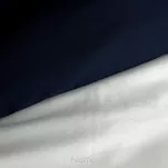 Pościel z makosatyny 160x200 LUNARA biała granatowa z ozdobnym sznurem pasmanteryjnym - 3