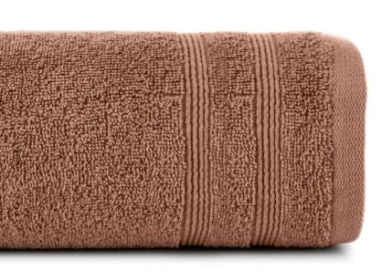 Ręcznik bawełniany 30x50 ALINE ceglany z wypukłą tkaną bordiurą