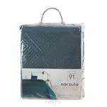 Narzuta jednokolorowa 170x210 BONI 5 ciemny turkus pikowana w geometryczny wzór Design 91 - 2