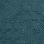 Narzuta jednokolorowa 170x210 BONI 5 ciemny turkus pikowana w geometryczny wzór Design 91 - 5