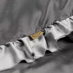 Pościel bawełniana 220x200 ELIZA stalowa zdobiona ozdobną srebrną falbanką z kolekcji Nova Style - 6