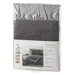 Pościel bawełniana 220x200 ELIZA stalowa zdobiona ozdobną srebrną falbanką z kolekcji Nova Style - 2