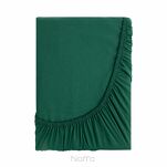 Prześcieradło z bawełny renforce z gumką 140x200 zielone BASIC - 4