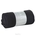 Koc 170x210 BUKLA czarny jednokolorowy wzór baranka - 2