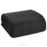 Koc 170x210 BUKLA czarny jednokolorowy wzór baranka - 3