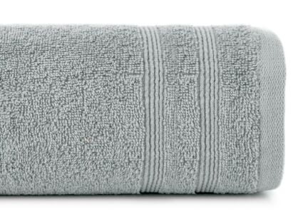 Ręcznik bawełniany 30x50 ALINE srebrny z wypukłą tkaną bordiurą