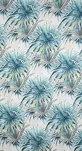 Zasłona na przelotkach 140x250 INGRID zaciemniająca stalowa z nadrukiem egzotycznych niebieskich liści - 7