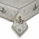 Obrus gobelinowy 140x180 4094 naturalny niebieski gałązka oliwna - 6