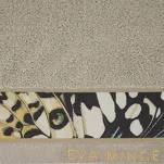 Ręcznik 50x90 EVA 15 Eva Minge beżowy zdobiony bordiurą z designerskim wzorem w motyle z kolekcji Premium - 4