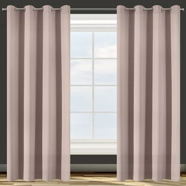 Zasłona na przelotkach 135x250 PARISA zaciemniająca pudrowa jednokolorowa Design 91