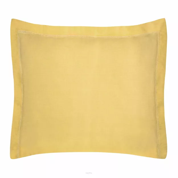 Poszewka bawełniana NOVAC musztardowa 70x80 z 5 cm zakładką