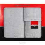 Komplet ręczników EVI Pierre Cardin srebrne zdobione bordiurą w kolorze ręcznika z logo marki z kolekcji Premium - 5