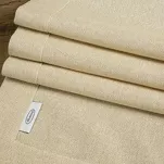 Obrus bawełniany 145x280 STELLA 1 złoty zdobiony kantą z wplecioną nicią złotą - 5