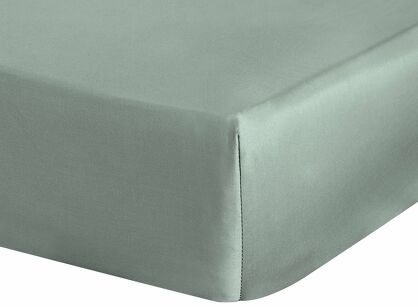 Prześcieradło z satyny bawełnianej z gumką NOVA 3 szałwiowe 100x200