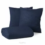Narzuta 200x220 2x40x40 BONI 4 granatowa pikowana z mikrofibry geometryczny wzór - 7