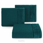 Ręcznik 30x50 FRIDA turkusowy z fakturą kosteczki i szeroką welurową bordiurą 500 g/m2 - 4