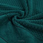 Ręcznik 30x50 FRIDA turkusowy z fakturą kosteczki i szeroką welurową bordiurą 500 g/m2 - 3