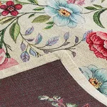 Bieżnik gobelinowy 45x140 1413 naturalny z nadrukiem kolorowych kwiatów - 2