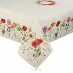 Obrus gobelinowy 140x180 1239 naturalny z wzorem kwiatów polnych - 5