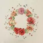 Obrus gobelinowy 140x180 1239 naturalny z wzorem kwiatów polnych - 4