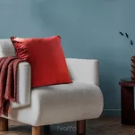 Poszewka welwetowa 60x60 GAJA 2 jednokolorowa czerwona obszyta lamówką - 4