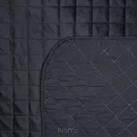 Narzuta na fotel 70x160 LUIZ 5 czarna welwetowa pikowana w subtelny geometryczny wzór z kolekcji Design 91 - 7