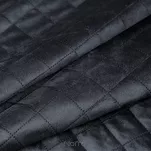 Narzuta na fotel 70x160 LUIZ 5 czarna welwetowa pikowana w subtelny geometryczny wzór z kolekcji Design 91 - 8