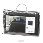 Narzuta welwetowa 170x210 DIMON czarna pikowana w geometryczny wzór - 5