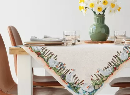 Nakładka wielkanocna 100x100 4097 gobelinowa naturalna zielona gąski