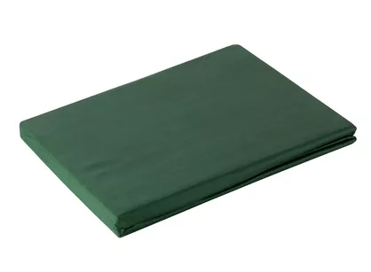 Prześcieradło satyna bawełniana bez gumki NOVA 1 ciemna zieleń 160x210