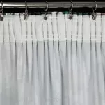 Zasłona na taśmie 140x270 PALMERA zielona z wzorem różowych kwiatów efekt 3D - 11