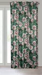Zasłona na taśmie 140x270 PALMERA zielona z wzorem różowych kwiatów efekt 3D - 6
