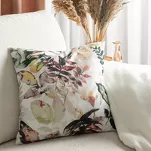 Poszewka dekoracyjna 45x45 GARDEN 2 biała z zielonym wzorem kwiatowym na taras wodoodporna - 4