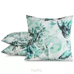 Poszewka dekoracyjna 45x45 GARDEN 2 biała z zielonym wzorem kwiatowym na taras wodoodporna - 2