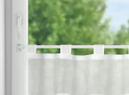 Zazdrostka gotowa na szelkach 150x30 VINCE biała zdobiona koronką