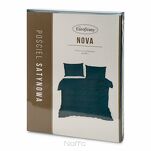 Pościel satynowa 160x200 NOVA 3 jednokolorowa gładka petrol - 2